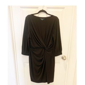 Lauren Ralph Lauren Black Dress with Waist Twist
